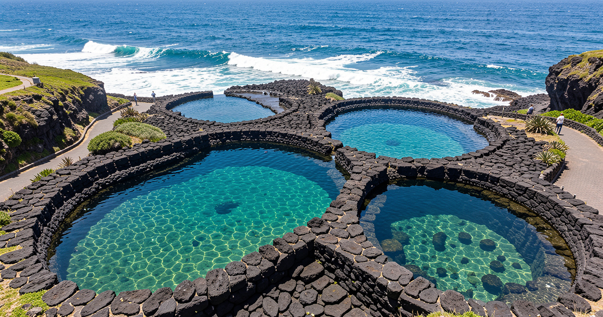 Piscines naturelles de Porto Moniz à Madère, étape incontournable du road trip en voiture autour de l'île